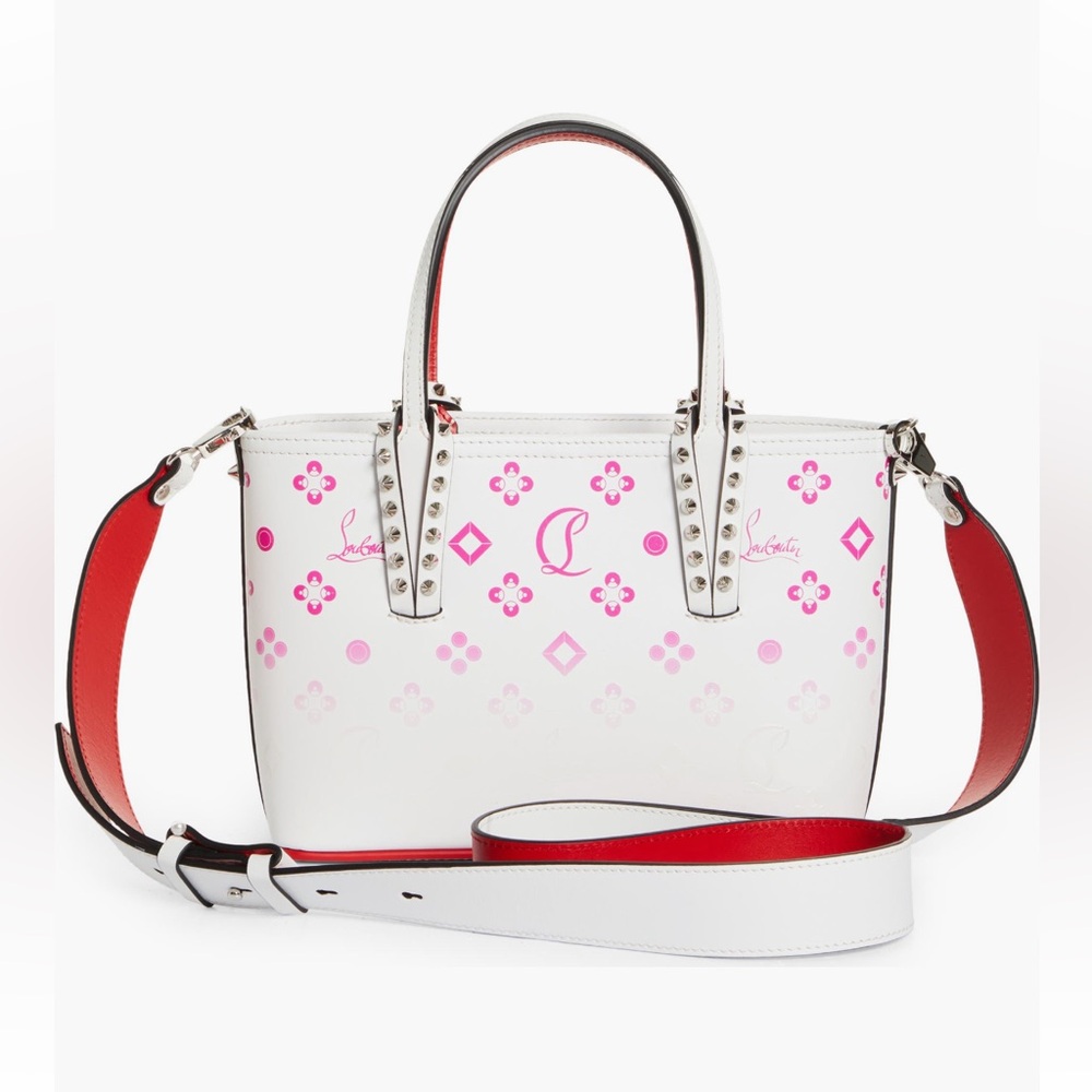 Christian Louboutin Cabata Loubinthesky Mini Tote Bag Bianco